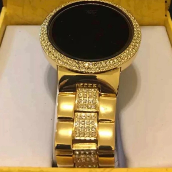 gold touch screen watch